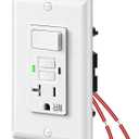 DEWENWILS 20A GFCI Switch Outlet Combo, Tamper-Resistant GFCI Electrical Outlet, 20 Amp GFCI Outlet, Weather Resistant Ground Fault Circuit Interrupter, Self-Test with LED Indicator, ETL Listed, White