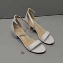 PARTY, Women's Open Toe Ankle Strap, Low Block Chunky Heels Sandals, Size 9