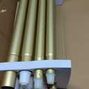 TONIAL1 Inch Double Curtain Rods for Windows 66 to 120 Inches, Heavy Duty Decorative Drapery Rod 32 to 144 Inches with Classic Cap Finial, Gold