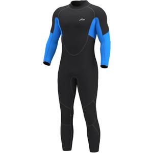 Hevto Men Wetsuit 5/4/3/2mm Neoprene Full Wet Suit in Cold Water for Scuba Diving Surfing Swimming for Water Sports (X-Large)