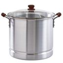IMUSA 32-Qt. Steamer With Glass Lid and Wood look Handles