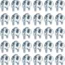 uxcell 50 Pcs M6 Steel Wire Rope Clip Clamps, 1/4" Wire Rope U-Bolt Cable Clamps Saddle Fastener for Wire Rope Rigging Tent Rope Guardrail System