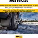 Husky Liners Custom Mud Guards | Fits 2017-2026 Honda Ridgeline (Excludes Models w/High Performance Package) | Rear Set, 2-pc Black - 59901
