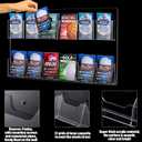 Eersida 2 Pack Acrylic Brochure Pamphlet Holder Wall Mount Clear Brochure Display Holder Plastic Trifold Flyer Rack Literature Storage Rack for Offices Waiting Room (12 Pockets, 25 x 15 Inch)