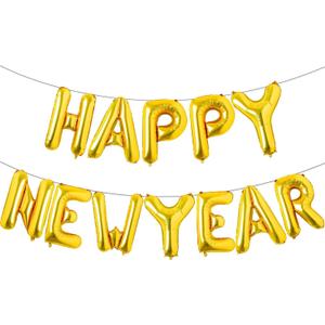 Happy New Year Balloons - 16 Inch Gold, New Years Eve Party Supplies 2025, Decorations, NYE