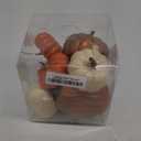 Artgar Pumpkin Decor, 7 PCS Halloween Pumpkin, Metal Cracked Design Foam Pumpkins for Halloween Thanksgiving Fall Home Table Indoor Outdoor Decorations