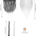 PRETYZOOM 18pcs Gnome Beards for Crafts, Precut Faux Fur Beards, Braid, Wood Balls for DIY Handmade Holiday Gnomes, Halloween, Easter, Christmas Party Supplies