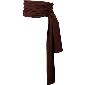 COSFLY Men Pirate Medieval Renaissance Large Sash Halloween Costume Waist Sash Belt Accessory (Brown)