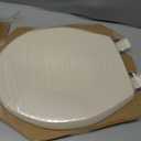 Mayfair Cassel Slow Close Toilet Seat, Easy Clean, Non Slip Premium Wood Seat, Easy Install, Made in USA, Round, Bone