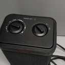 1500W Small Space Heater for Indoor Use, PTC Ceramic Space Heater with Thermostat, 3 Modes, Safety Quiet Heating, Multiple Protection, Portable Heater for Office Room Desk Use (BLACK)