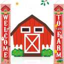 CiyvoLyeen Farm Party Decorations Farm Animal Porch Banner Welcome to the Farm Banner Farm Themed Party Decorations Hanging Door Banners Farmhouse Porch Sign Home Wall Indoor Outdoor Party Supplies