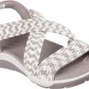 Skechers Women's Martha Stewart Reggae Cup-Coastal Trail Flat Sandal (6, Taupe Natural)