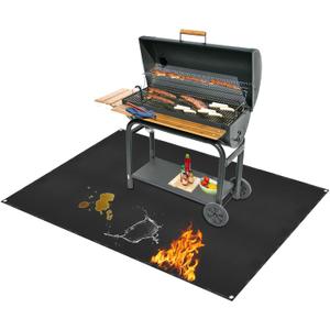Under Grill Mat for Outdoor Grilling, 60 x 48 inches Double-Sided Fireproof Waterproof BBQ Protector for Deck and Patio Under Grill Mat for Outdoor BBQ