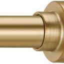YNL Shower Curtain Rod 34-82 Inches (2.8-6.8ft) Adjustable Spring Shower Rod No Drilling, Non-Slip, Never Rust, Stainless Steel, Suitable for Bathroom Window Living room, Gold (M:34-82")