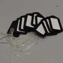 Pack of 12 Luggage Tags, Smart Tags for Travel suitcases, Travel Bags Tags for Easily Identification of Bags (Black)