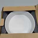 White 8 in Dog Bowl Ceramic for Medium Sized Breed,Retrievers,7.6 Cups Non Slip Heavy Weighted Dog Food Water Dish,Modern Big Pet Bowl Large