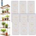 Garpsen Grow Lights for Indoor Plants, 882 LEDs Full Spectrum Plant Light with 5 Dimmable Levels & 3 Color Modes, Grow Lamp with Auto Timer 6/12/16H for Under Cabinet Plant & Plant Stand(6Panels)