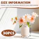 Tioncy 30 Set 3.9"*2.76" White Ceramic Bud Vases Bulk Valentine's Day Decoration Boho Wedding Centerpieces White Ceramic Vases for Dry Flowers Pampas Grass Home DIY Wedding Table Decor (Stylish)