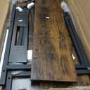 VASAGLE Kitchen Bakers Rack with Power Outlet, Coffee Bar 4-Tier with 8 S Hooks, Microwave Stand, Adjustable Shelf, 15.7 x 31.5 x 55.1 Inches, Rustic Brown and Ink Black UKKS029KD01