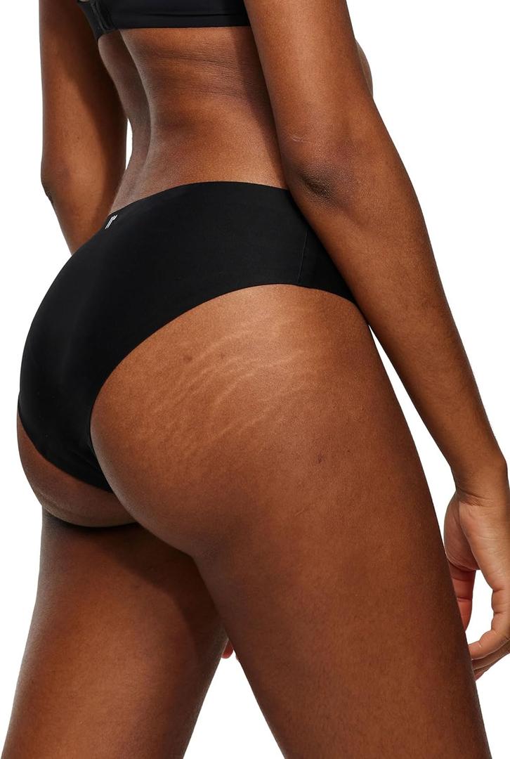 LEAKPROOF2.0 Seamless Bikini Period Underwear for Women | Period Panties Holds 6 Tampons | Mild Incontinence Leak Proof Underwear (L/XL, Black)