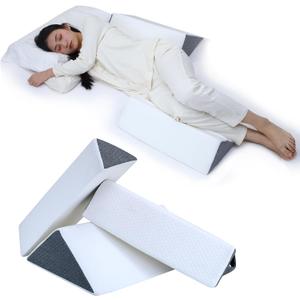 Wedges for Bed Positioning, 3PCS Bed Wedges & Body Positioners for Bed Sores, Side Sleeping, Back Support, After Surgery, Bedsore Pressure Relief, Positioning Wedge for Elderly & Adults (White)