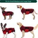 Kuoser Dog Jacket, Winter Dog Coats for Medium Dogs, Reflective Doggie Cold Weather Coats Pet Clothes, Puppy Snow Jacket for Frech Bulldog, Boston Terrier, Red L (L (Chest Girth: 20.5-24.4''))