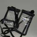 Hiearcool Waterproof Phone Pouch, Universal Case Compatible for iPhone 17 16 15 14 13 Pro Max Plus Up to 8.9", IPX8 Beach Travel Essentials-Black-2 Pack