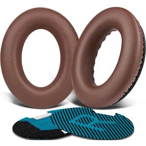 SoloWIT Protein Leather Earpads Cushions for Bose Headphones, Replacement Ear Pads for Bose QuietComfort 15 QC15 QC25 QC2 QC35/Ae2 Ae2i Ae2w/SoundTrue & SoundLink Around-Ear Series - Coffee