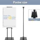 4PACK Adjustable Poster Holder, Foam Board Stand for Display, Heavy Duty Pedestal Sign Holder, Metal Stand for Display Board Up to 83