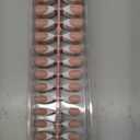 Canvalite French Tip Press on Nails Gel Nail Tips - 300Pcs Pre-Colored Quick and Easy Press on Nails Almond Fake Nails with Designs DIY Nail Extensions Valentines Day Gifts for Her, Pink White