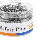 A+DAY Small Safety Pins 1.0 Inch (26mm), Size 0, 300-Count, Nickel Finish