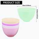 5-Piece Silicone Mixing Bowl Set, 3.93-Inch Microwaveable Silicone Bowls for Facial Masks, Mud Masks, and Other Skin Care Products Facial Bowls for Estheticians. (5 colors)