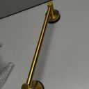 Dovyn Stainless Steel Suction Cup Towel Bar, Adjustable Towel Racks for Bathroom (14.6-24 Inch) - Bathroom Towel Holder Wall Mounted for Glass Shower Door & Wall (Brushed Gold)