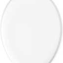 KOHLER Stonewood Quiet-Close, Elongated Toilet Seat Soft Close, Durable Wood, Easy Installation, Universal Fit, Home Essentials, White Finish, K-20466-0