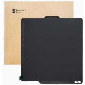 TEWIRROW Bambu Labs Original Smooth PEI Build Plate Double Sides Spring Steel Platform for Bambulab 3D Printer P1/P1P/P1S/X1/X1C/X1E/A1 Black