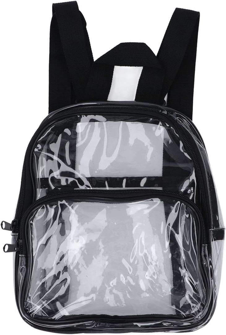 Vomeko Mini Transparent Backpack, Backpack for Work, PVC Transparent, Travel