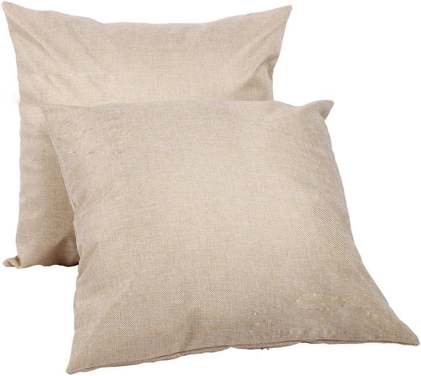 Linen Blank Pillow Covers Sublimation Blank Pillow Case Cushion Pillowcase Cover for Heat Press Printing (Pack of 2, 27x19,5)