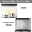 24" By 30" Stainless Steel Stove Backsplash, Range Hoods Backsplash Wall Shield Metal Panel, Ultra Flat Splatter Guard for Stovetop, 6 Pre Drilled Holes for Easy Installation