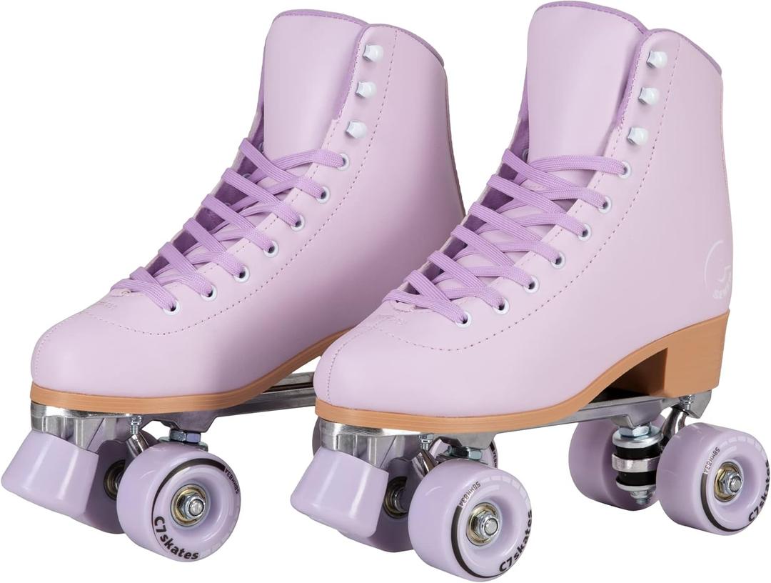 C SEVEN C7skates Cute Roller Skates for Girls and Adults (Women's 10 / Men's 9, Sugarplum)