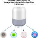 Electric Air Pump for Vacuum Storage Bags, Portable Vacuum Pump for Various Space Saver Bags, Vacuum Storage Bag Pump for Compression Quilts, Clothing (Storage Bag Not Included)