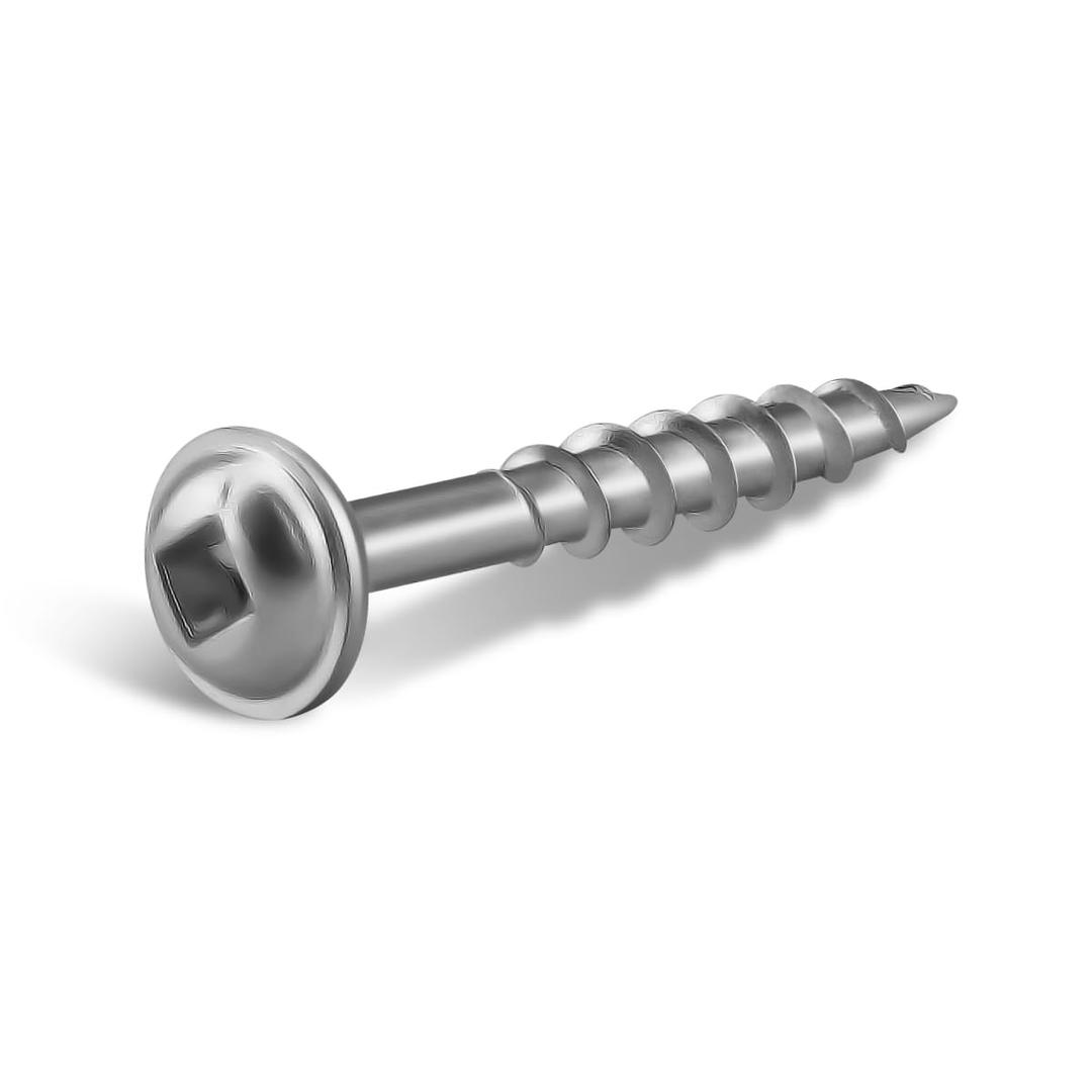 2 x Pocket Hole Screws 1-1/4 Inch, 150 Pcs Interior Pocket Screw #8 x 1-1/4", Coarse Thread, Square Drive, Washer Head, Zinc Plated