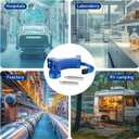 2PCS Propane Tank Holder, Propane Tank Mount, Quality ABS Gas Cylinder Holder with Screws and Safety Chain Supported 4"-12", Suitable for All Kinds of Gas cylinders (Blue)