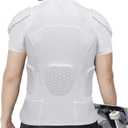Mens Padded Compression Shirt Football Rib Protectors 6-Football Pads Chest Protector Padded Shirt Protective Gear for Football Baseball Basketball