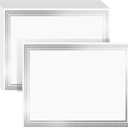 50 Sheets Silver Foil Certificate Paper for Printing - Customizable Blank Cardstock with Border for Graduation Diploma, Achievement Awards, Recognition Documents (8.5 x 11 in, White)