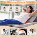 TeqHome Full Body Massage Mat with Heat, 10 Vibration Motors & 3 Timers, Includes Inflatable Pillows for Chair/Bed/Sofa, Relaxation & Comfort, Ideal Gifts