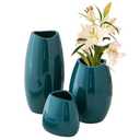 Ohsooons Ceramic Vase Set of 3 PCS Flower Pots for Home Decor, Modern Decorative for Flowers Vases for Your Ideal Table Decor, Living, Room, Kitchen, Office- Copper Green