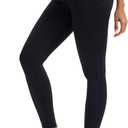 VME High Waisted Yoga Pants with Pockets - Tummy Control Workout Running Yoga Legging for Women (Black, M)