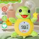 Baby Bath Thermometer, Digital Water Temperature Monitor for Newborns & Toddlers, Accurate Temperature Readings, BPA-Free, F/C, Floating Turtle Toy with Bath Water Safety