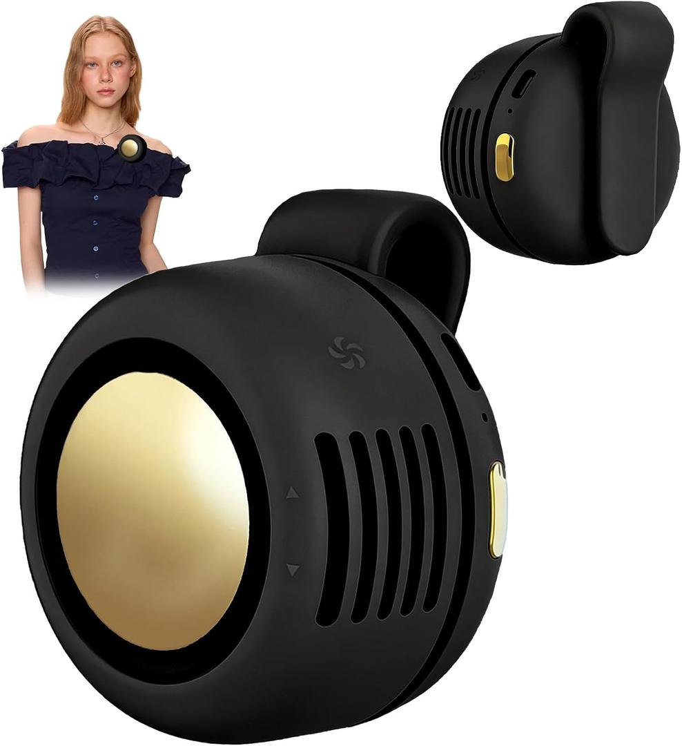 Portable Mini Clip on Fan, 3 Speeds USB Rechargeable 360° Rotatable Fan, Silent Bladeless Personal Fans
