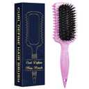 Curl Defining Brush, Curly Hair Brush Products for Effortlessly Detangling Shaping and Styling Women's Men's Curls on All Wet or Dry Hair Types, Reduces Frizz (Marble Purple)